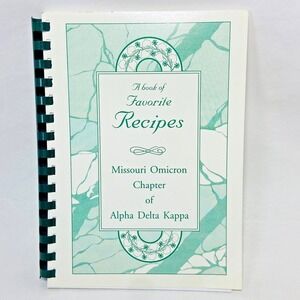 Vintage Missouri Omicron‎ Alpha Delta Kappa Recipes Cookbook Spiral Bound 90s